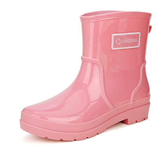 时尚百搭雨鞋女短筒雨水靴防滑低筒水鞋成人外穿加绒保暖防水鞋女