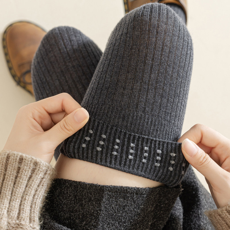 羊毛过膝袜子女秋冬季加厚保暖护膝盖春秋款硅胶防滑长筒jk大腿袜,淘宝优惠券,粉丝福利购,淘宝优惠卷