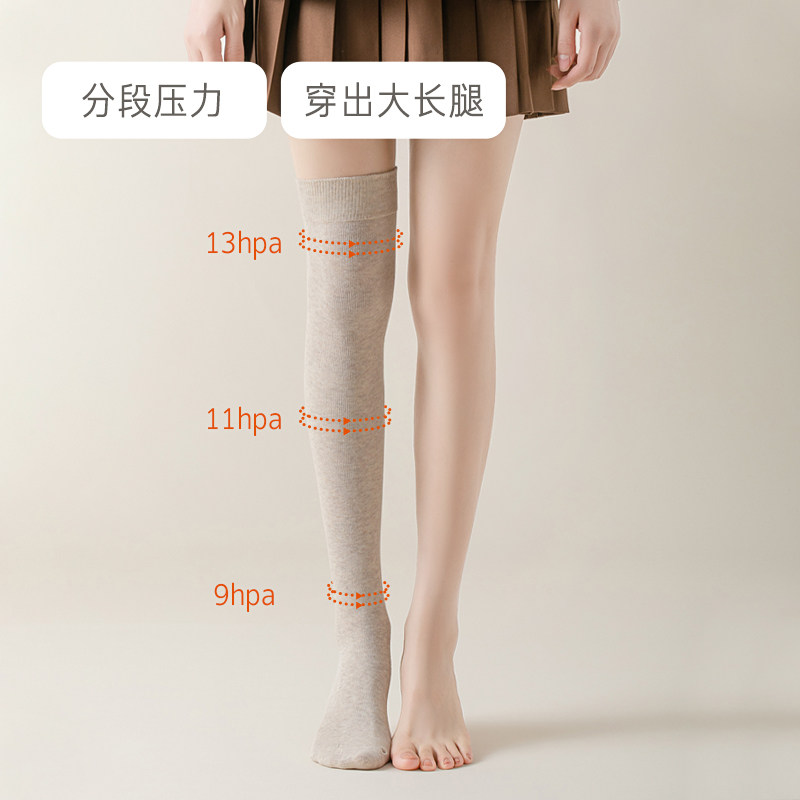 黑色过膝袜子女春秋款纯棉jk高筒护膝盖秋冬季压力瘦腿防滑长筒袜,淘宝优惠券,粉丝福利购,淘宝优惠卷