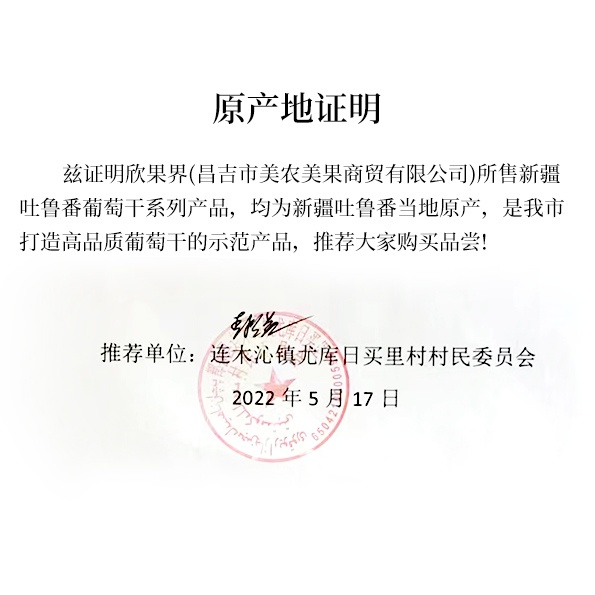 欣果界树上黄大颗粒新疆特产葡萄干 欣果界葡萄干