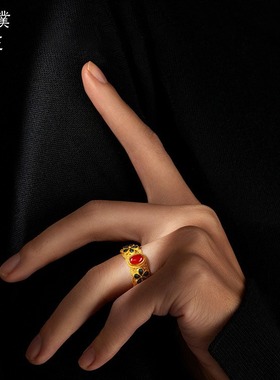 新款久不掉色花丝凤华玲珑版越南沙金戒指花丝锡金精品黄金送礼