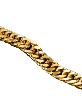 镀沙金真黄金8mm双扣沙金手链久不褪色火熔金首饰品