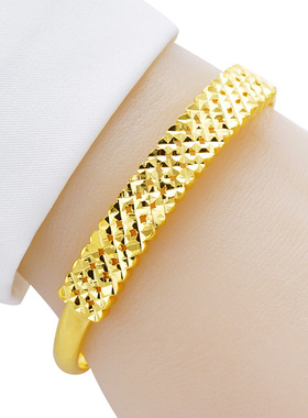 鑫饰界镀沙金厚金 女士手镯 欧币波浪形 越南沙金首饰