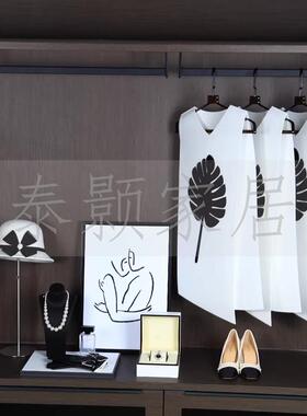 全屋设计展厅摆件样板间衣帽间衣服毛毡假衣服道具样板房装饰摆件