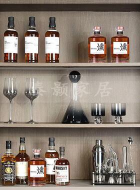 现代简约样板房酒柜软装饰品摆件道具展厅厨房酒具酒杯组合套装