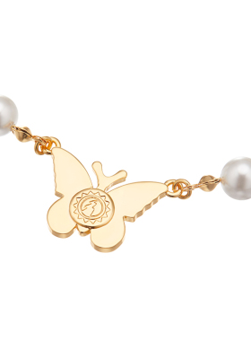 STUGAZI光面三连星蝴蝶项链