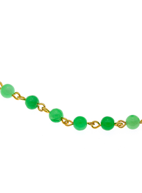 STUGAZI翠绿粉玫瑰珍珠项链