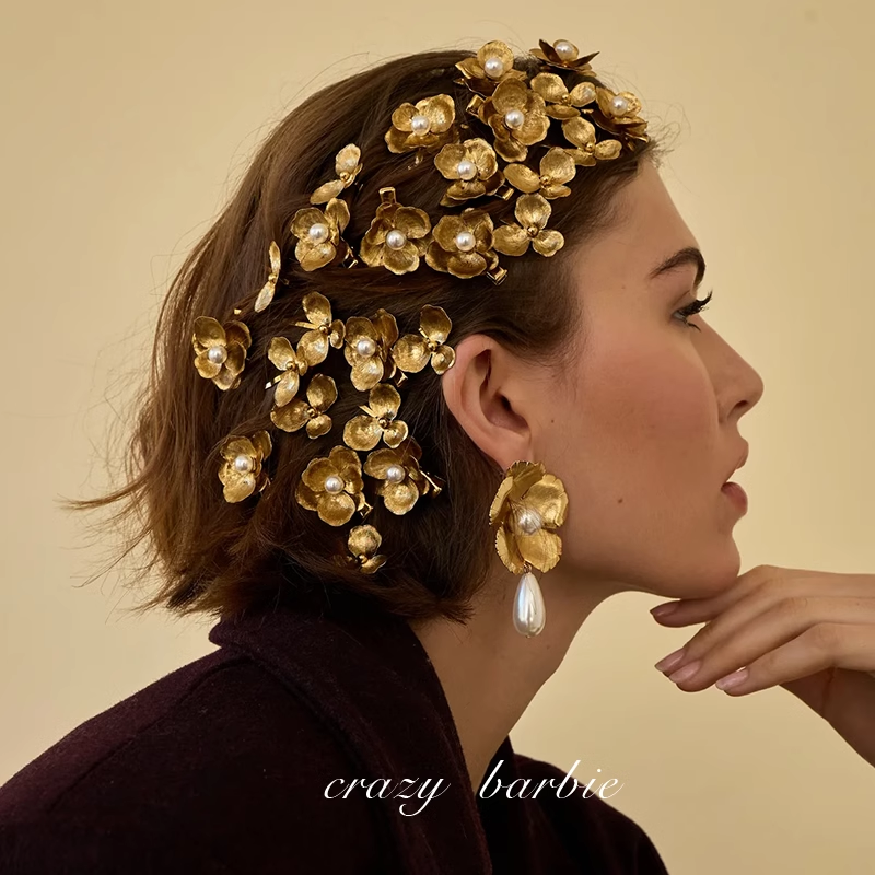 发间生花！春夏新款花朵发夹！侧边刘海夹子结婚发饰头饰小众边夹,淘宝优惠券,粉丝福利购,淘宝优惠卷