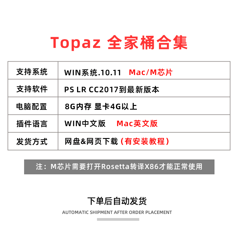 topaz全家桶 Photo ai 视频图片模糊清晰修复 DeNoise降噪放大ai - 图0