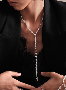 APM Monaco 纯银镶晶钻龙尾项链欧美高级轻奢气质送女友生日礼物