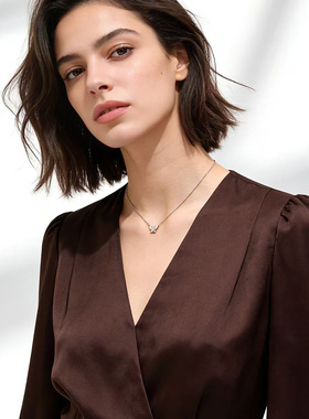 APM Monaco蝴蝶项链女925纯银轻奢饰品送女友精致礼物小众设计感