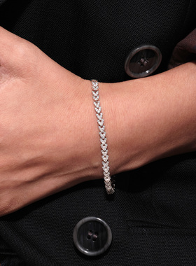 APM Monaco 纯银镶晶钻Couture手链优雅高级轻奢礼物女 AB3921OX