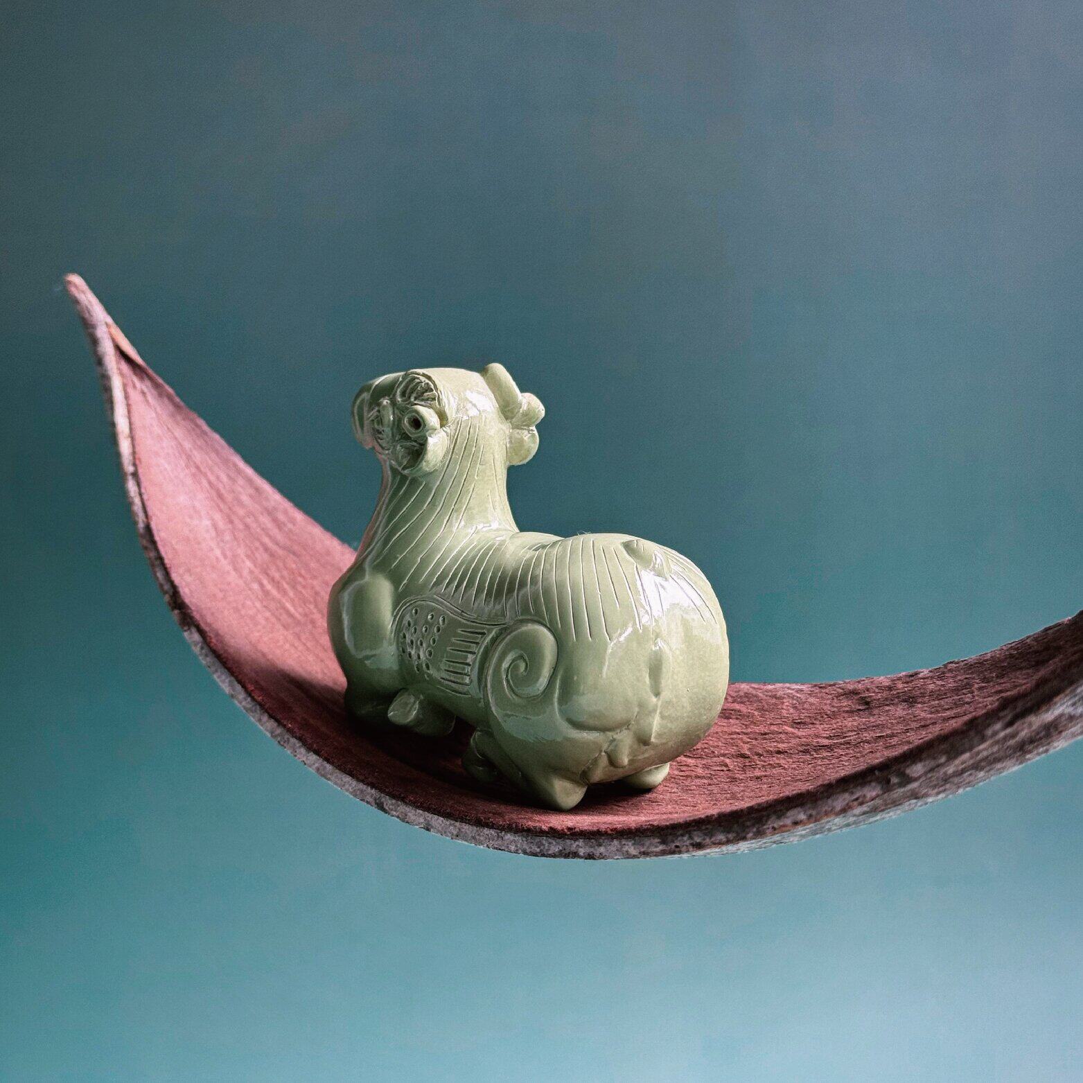 南京博物馆文创纪念品六朝青瓷立体冰箱贴青瓷莲花尊原创文艺复古