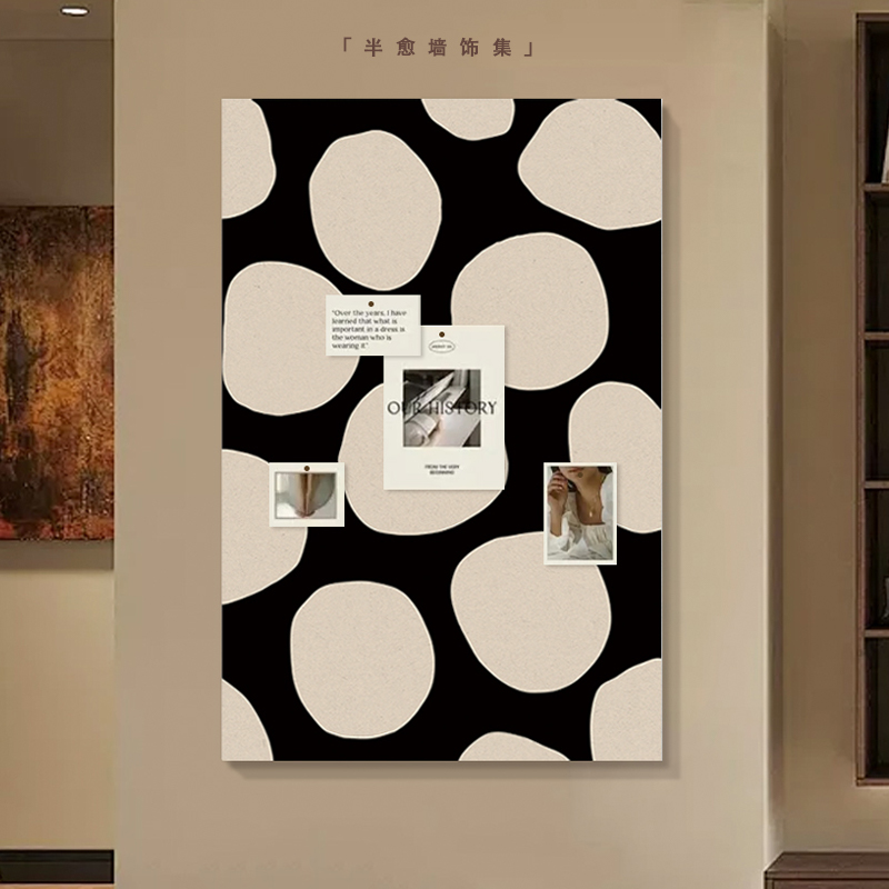 轻奢高级感毛毡挂画客厅沙发背景墙北欧风3d立体艺术感现代装饰画 - 图3