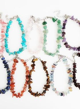 天然水晶碎石项链女款锁骨链