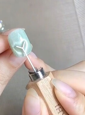 猫眼胶磁铁y型心形爱心吸铁石