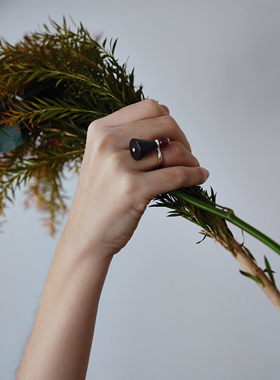 paddleclub跳棋石锥戒指可调节