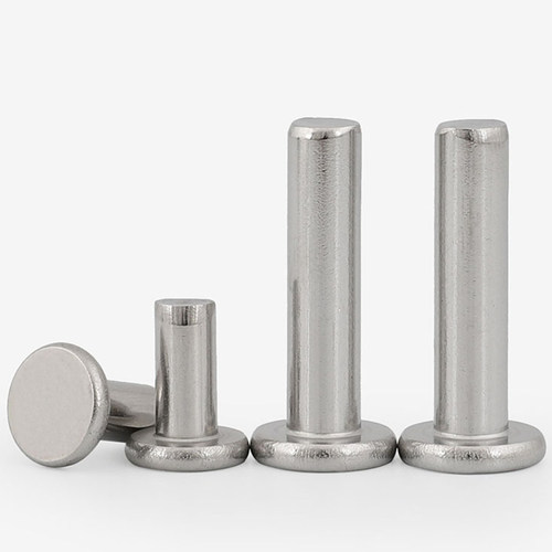 铝平头实心铆钉GB109平圆头实心敲击式铆钉毛钉 M2M2.5M3M4M5M6M8 - 图3