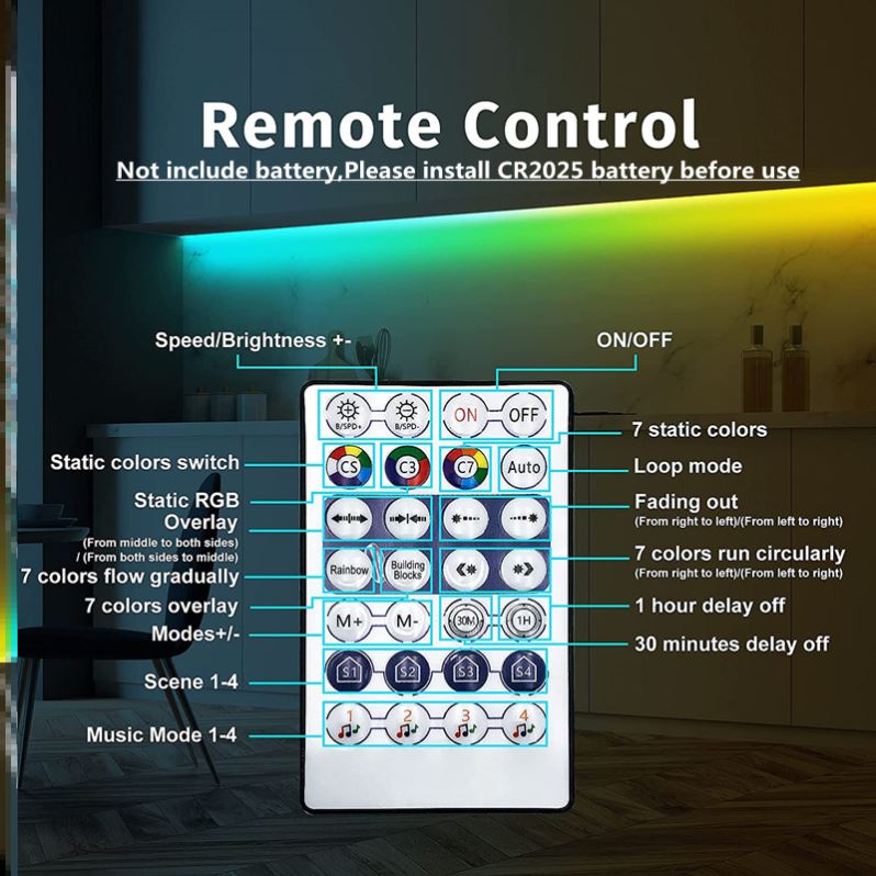 Bluetooth 5V USB Led Strip Lights RGB 1M-30M Light 幻彩灯带 - 图1