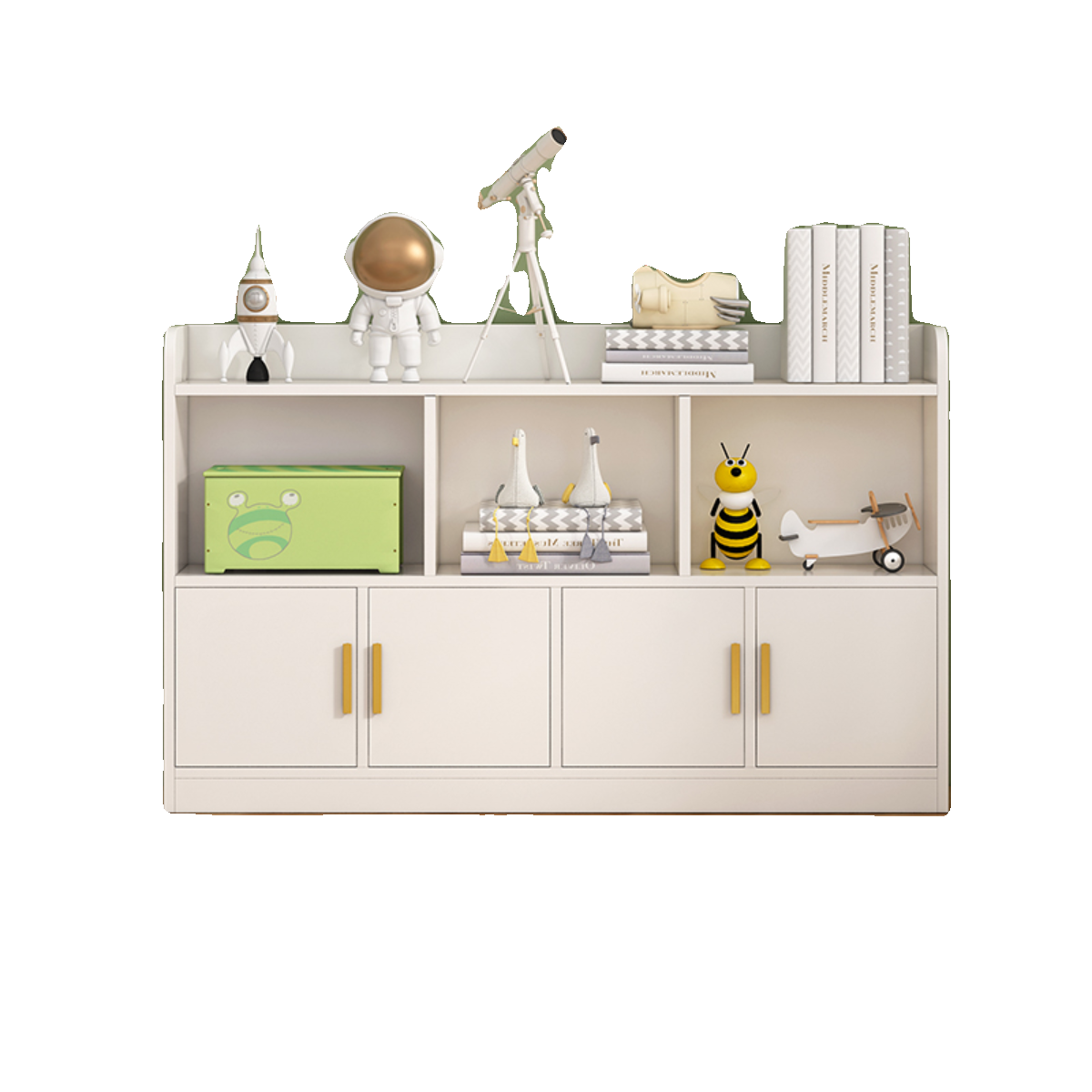 实木书架落地儿童简易书柜组合格子柜矮柜家用简约现代置物柜定制,淘宝优惠券,粉丝福利购,淘宝优惠卷