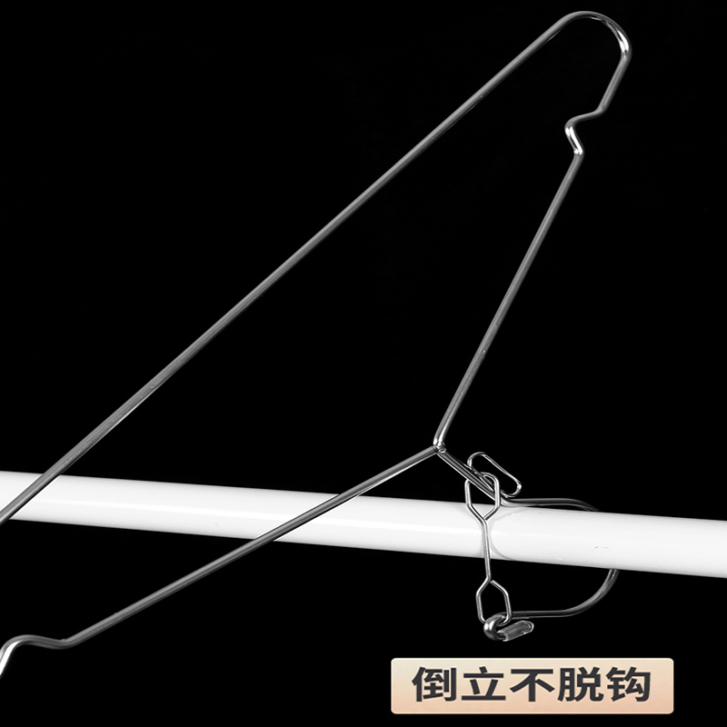防风衣架家用室外吹落户外衣服架不锈钢晾衣架防掉固定扣高层衣挂 - 图0