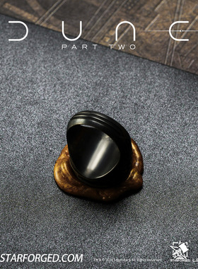 沙丘2电影周边厄崔迪纯银戒指