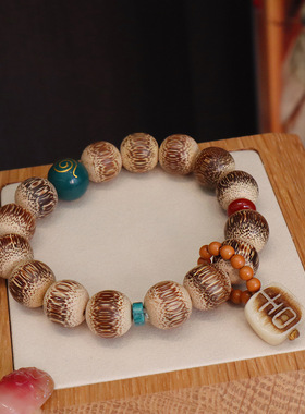 金丝竹手串老料驼骨姜饼手串