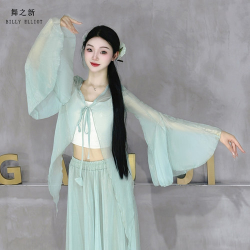 古典舞纱衣仙气表演成人秋冬中国舞演出服飘逸2025新款舞蹈练功服 - 图0