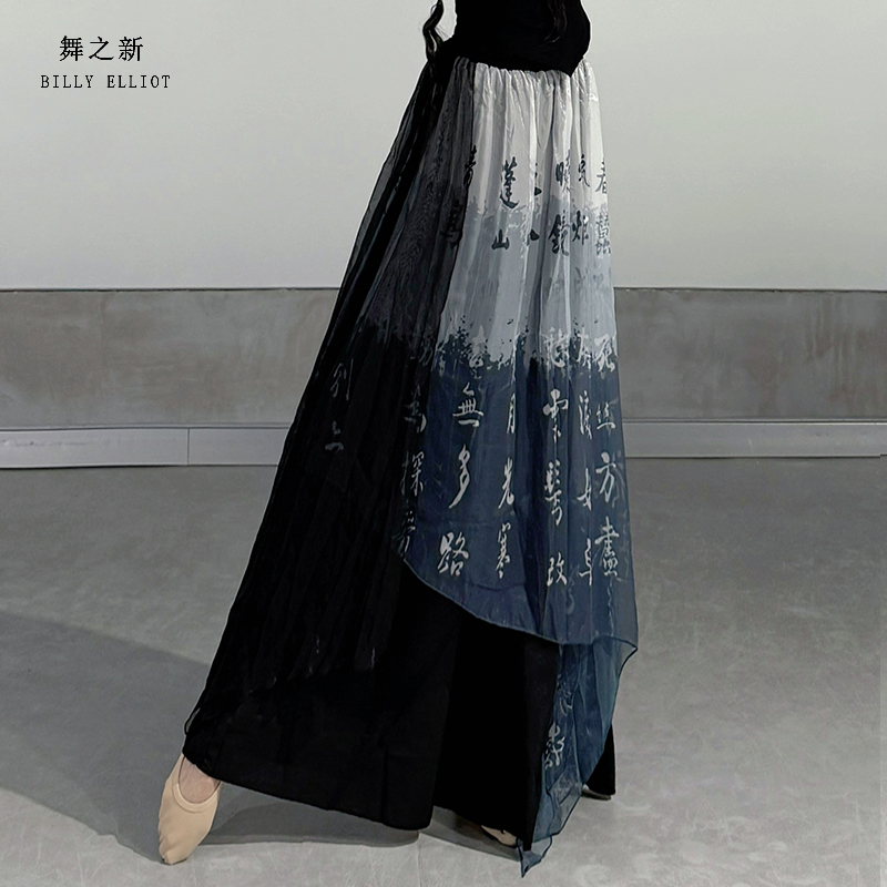 现代舞裤子垂感中国舞演出服飘逸新款舞蹈阔腿裤夏天古典舞练功服 - 图2