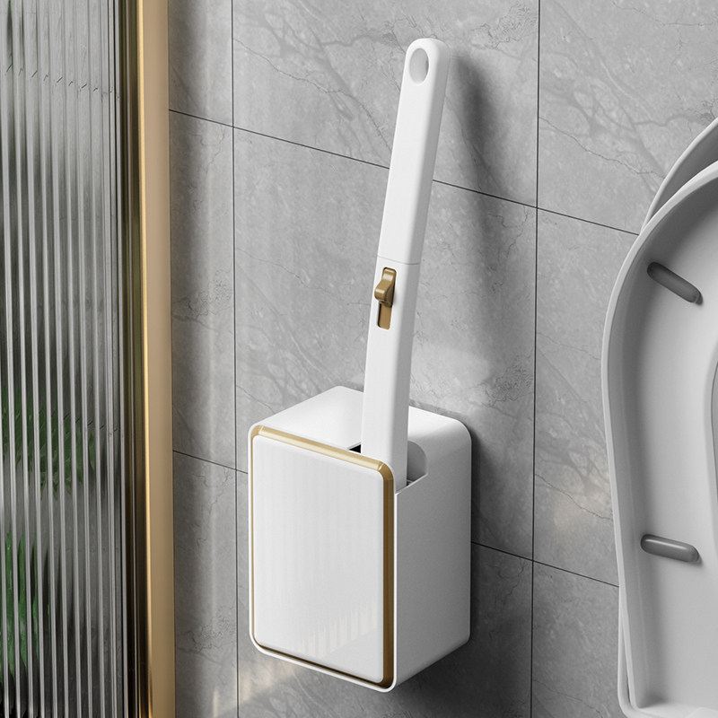 Disposable toilet brush household toilet cleaning brush disposable sponge head toilet brush wall-mounted toilet brush set