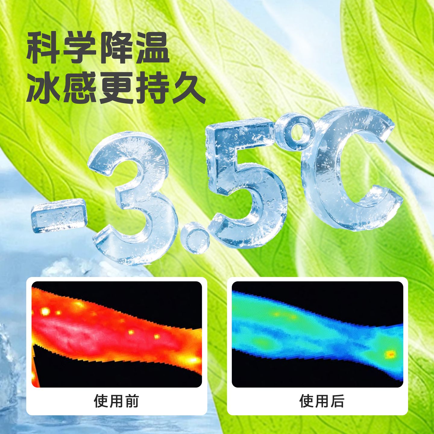 润荷凉感降温湿巾冰感户外运动降温神器薄荷清凉提神解暑冰感毛巾
