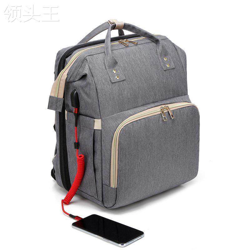 跨境新款折叠可睡觉妈咪包奶瓶背包 食里湘风食品妈咪包/袋