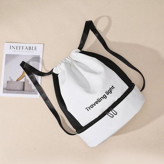 Rucksack-Schwimmtasche mit großem Fassungsvermögen, wasserdicht und Antifouling, unabhängiges Schuhfach, tragbar, Sport, Fitness, Trocken- und Nasstrennung, Unisex