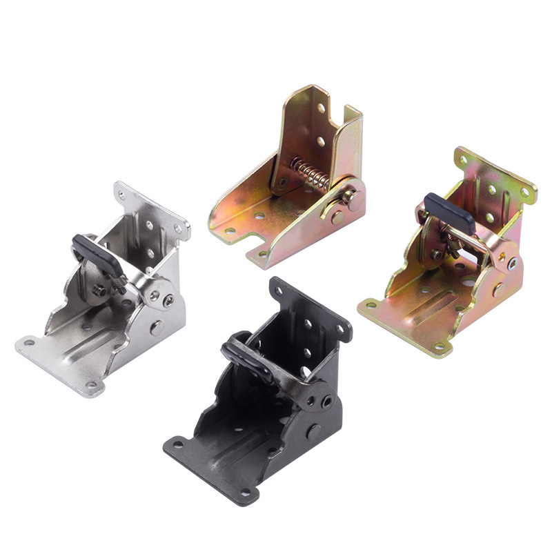 90度自锁折叠合页铰链加厚餐桌椅床腿脚茶几支撑延长改装五金配件 - 图3