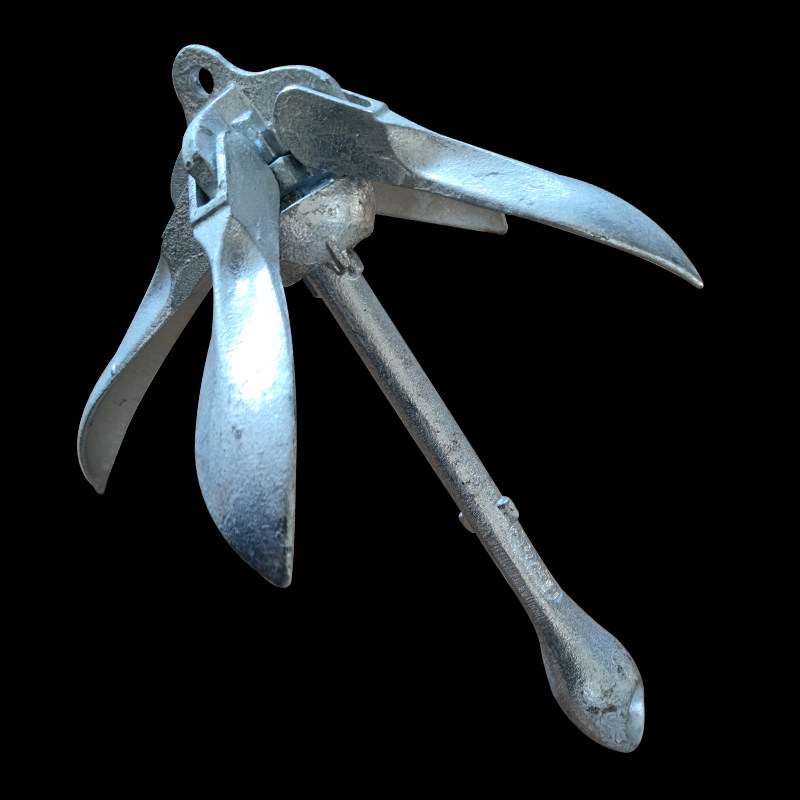 钓鱼船专用船锚橡皮艇充气钓鱼冲锋舟固定碳钢铁折叠锚送扎带浮球,淘宝优惠券,粉丝福利购,淘宝优惠卷