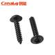 Iron black cross round head with pad self-tapping screw
