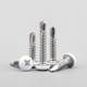 White painted pan head cross drill tail screw