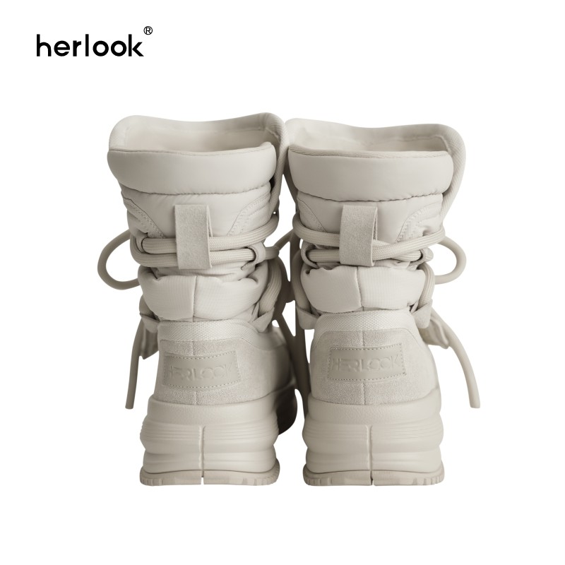 HERLOOK户外机能风雪地靴2025年新款女厚底增高防水加绒保暖棉靴,淘宝优惠券,粉丝福利购,淘宝优惠卷