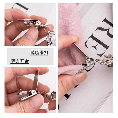 旗袍收腰神器连衣裙腰围改小调节扣免缝隐形束腰衣服复古配饰夹子 - 图0