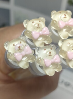 冰透熊管装睫毛刷卡通美睫螺旋便携极细独立包装一次性化妆刷眉刷