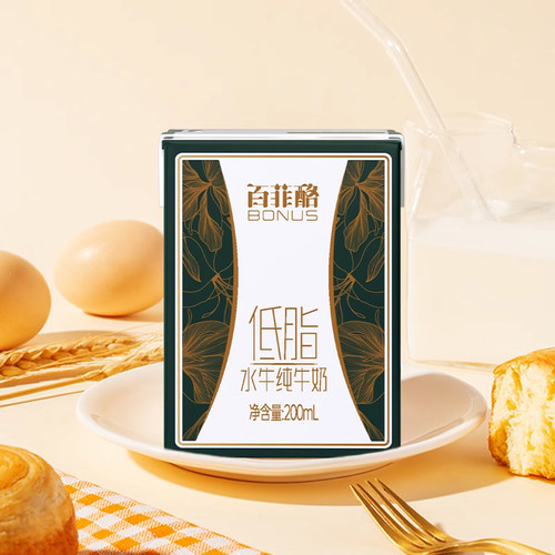 百菲酪低脂水牛纯奶整箱200ml*12盒水牛奶儿童学生儿童营养纯牛奶 - 图1