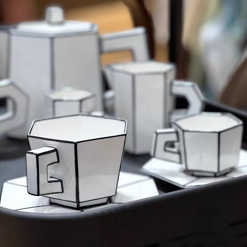 比利时Serax Carte Blanche黑白咖啡杯马克杯线条造型茶杯茶壶杯,淘宝优惠券,粉丝福利购,淘宝优惠卷