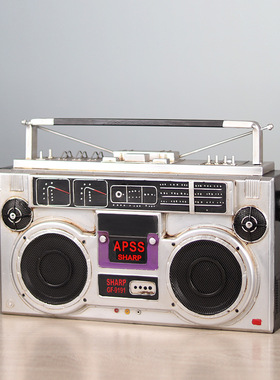 仿真磁带收音机模型怀旧摄影道具家居桌面装饰摆件手工工艺品