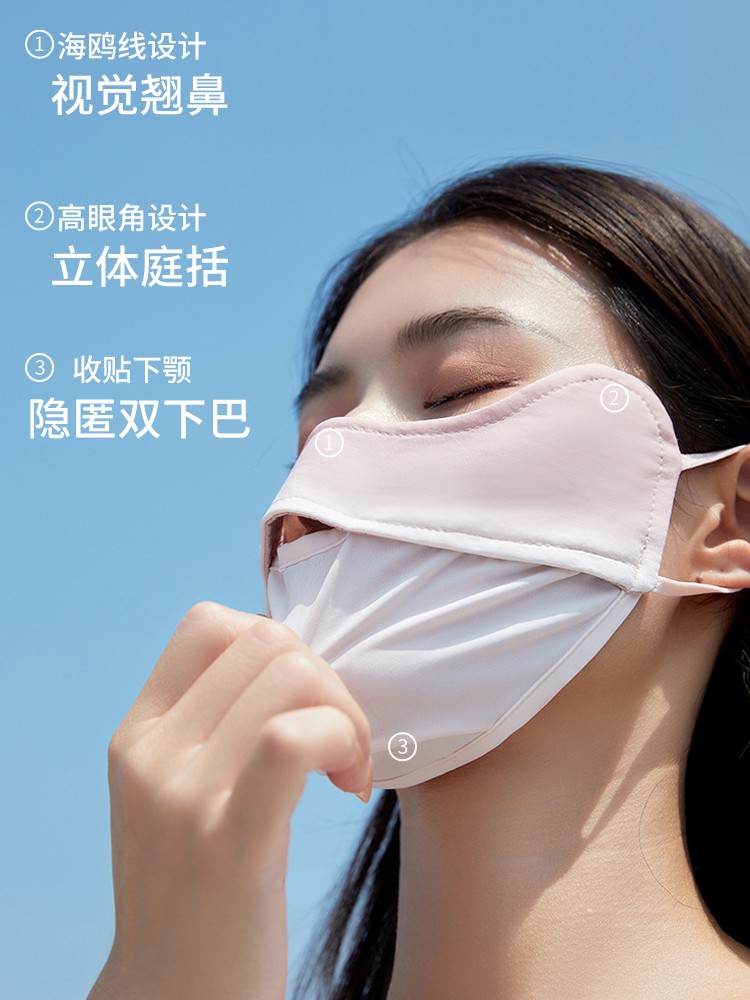 防晒口罩防紫外线女高颜值一次性立体口罩护眼角2024新款夏季薄款 - 图3