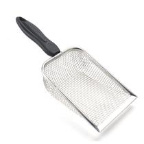 10-mesh 6-mesh 4-mesh large size Divine Instrumental Leak Spoon Pet Supplies Plastic Handle Cat Sand Shoveling Stainless Steel Shovel