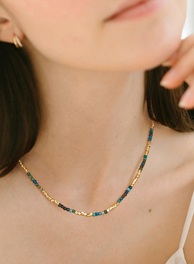 FETTERO金色青金凤凰正切珠颈链女2025新款爆款轻奢时尚短款项链