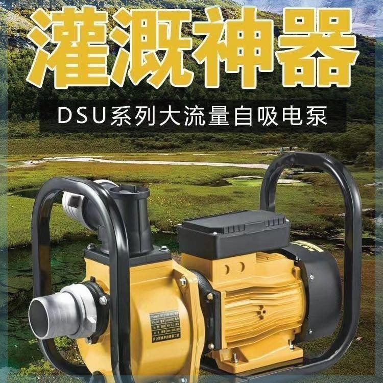 农用灌溉水泵大流量抽水泵2寸3寸4寸高扬程大吸力自吸泵220V380V - 图0