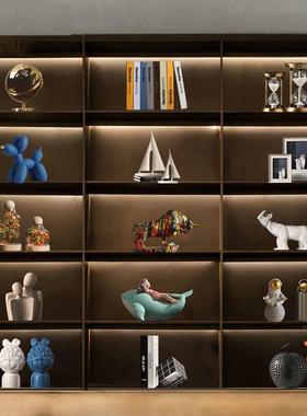 高档轻酒柜板摆件套装厅书柜KYV玄关电视柜样房办公室奢客家居软