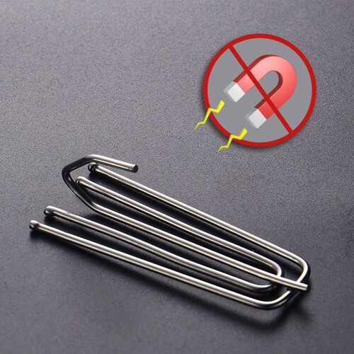 窗帘挂钩不锈钢四爪钩韩折钩子绑带扣夹子扣环勾子挂钩式窗帘配件 - 图0