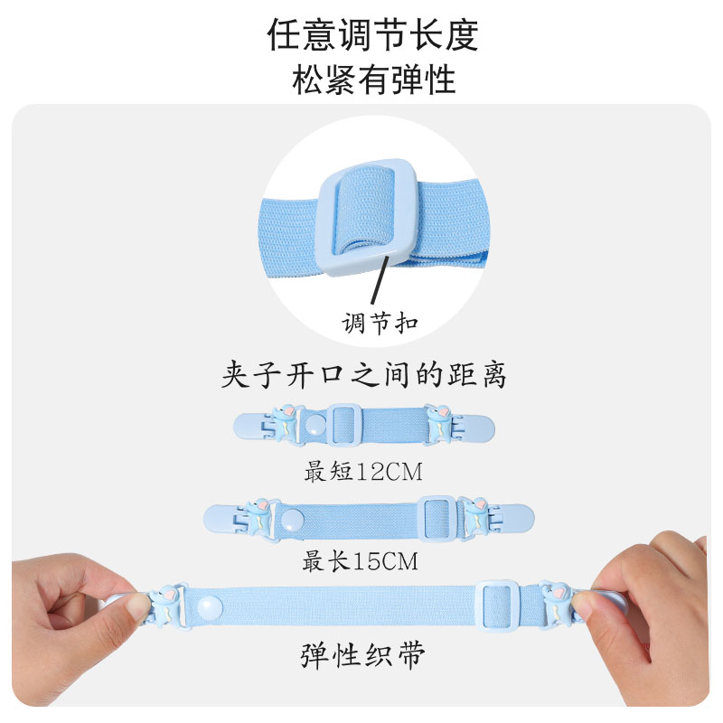 可调节宝宝儿童婴儿小孩背带裤防掉肩神器背带防滑掉夹固定器裤扣 - 图1